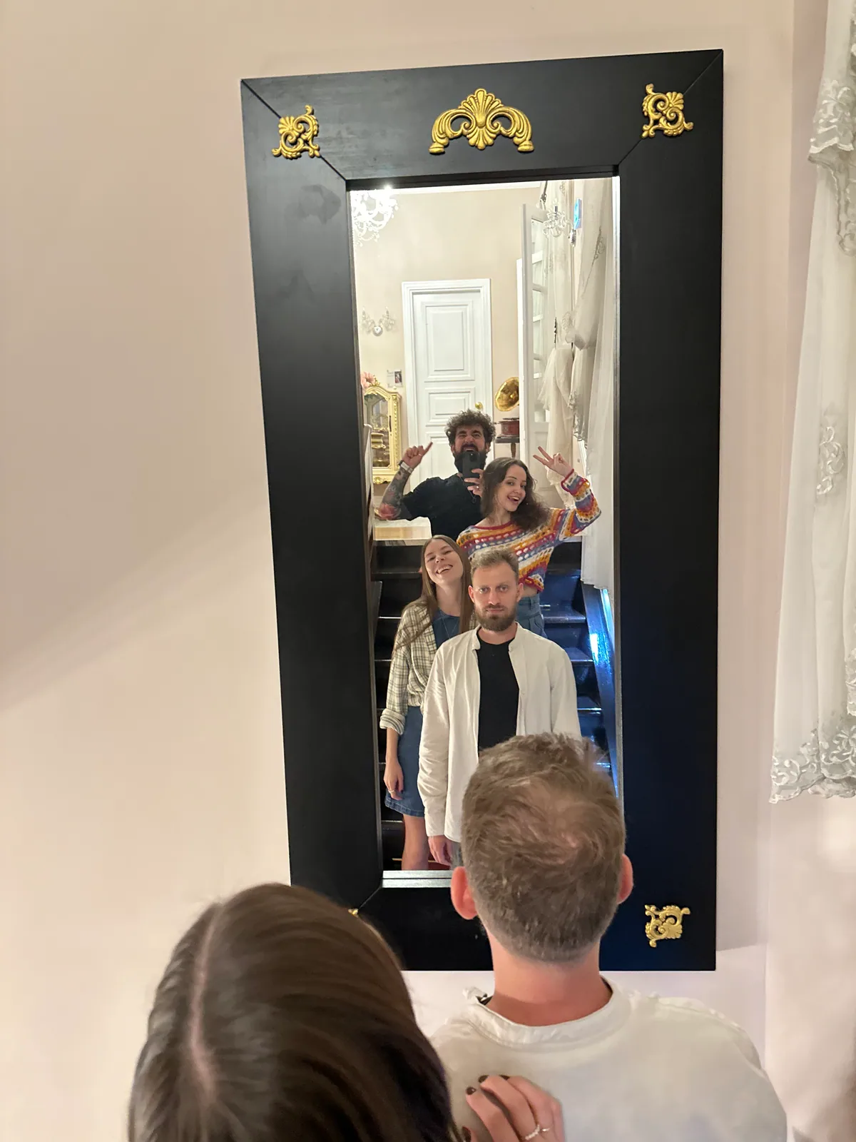The team in a mirror